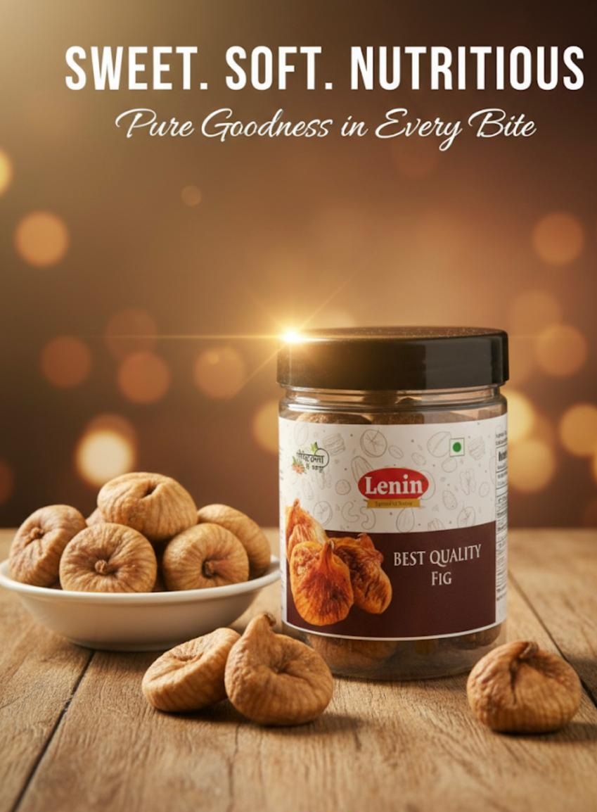 Lenin Best  Dried Afghani Anjeer 250g I Low in Fat | Healthy Snacks I Rich Source of Vitamins Dietary Fiber | Dry Figs