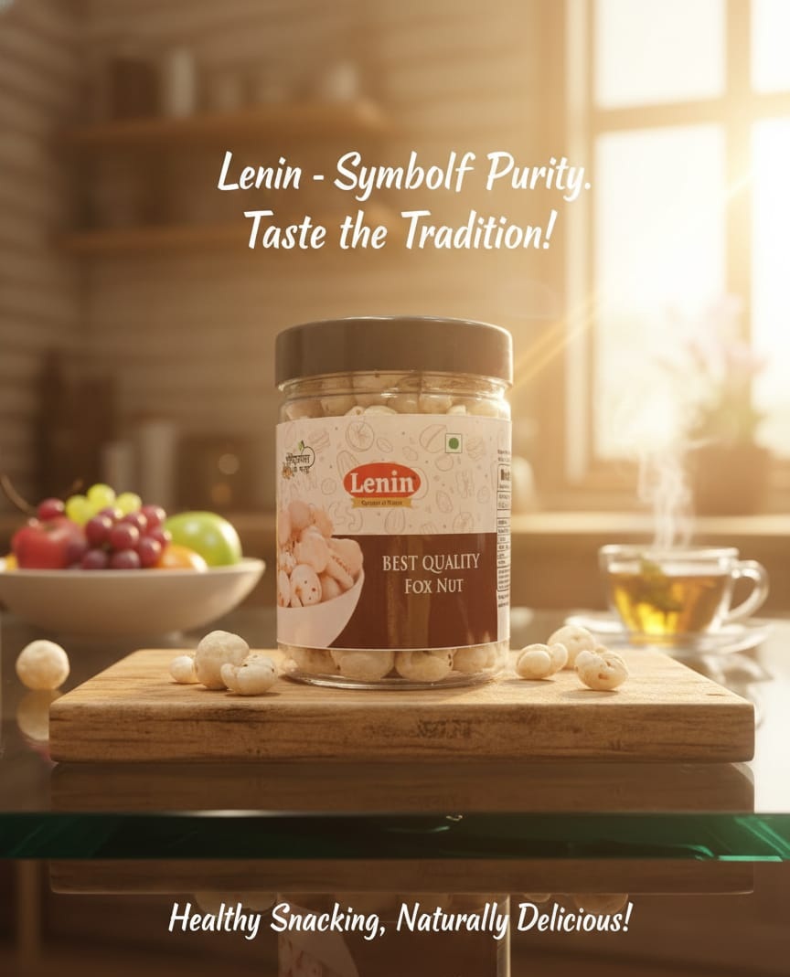 Lenin Best Phool Makhana-100 Grams, Fresh Fox Nuts, Ready to Cook Foxnuts, Raw Popped Lotus Seeds Makhanas, Healthy Snacks.
